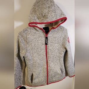DKNY Kids Gray Hoodie with Hot Pink Accents